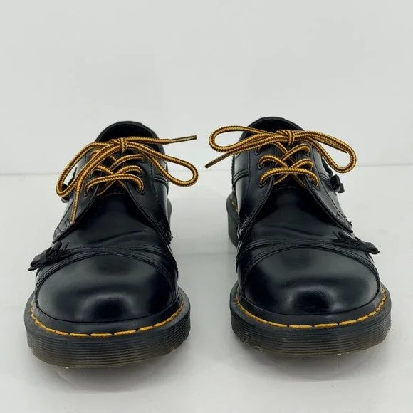 Dr. Martens 1461 Bow Oxford Shoe Women 7 Black Leather Low Top 3 Eye Lace Up